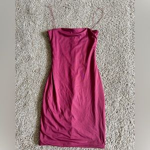 Meshki  Wine red burgundy Spaghetti Strap Mini Bodycon Dress size XS extra small
